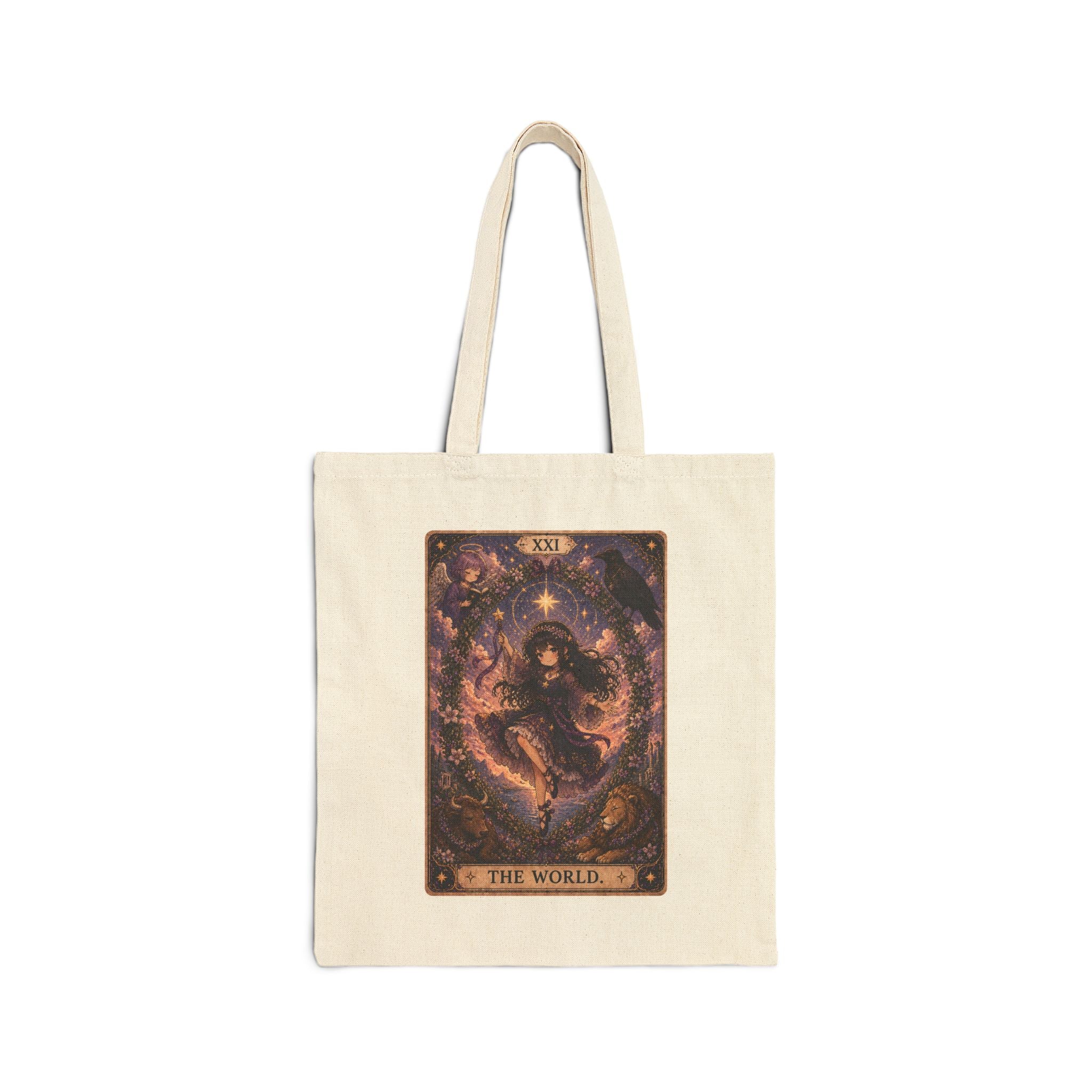 The World Tarot Card - Cotton Canvas Tote Bag